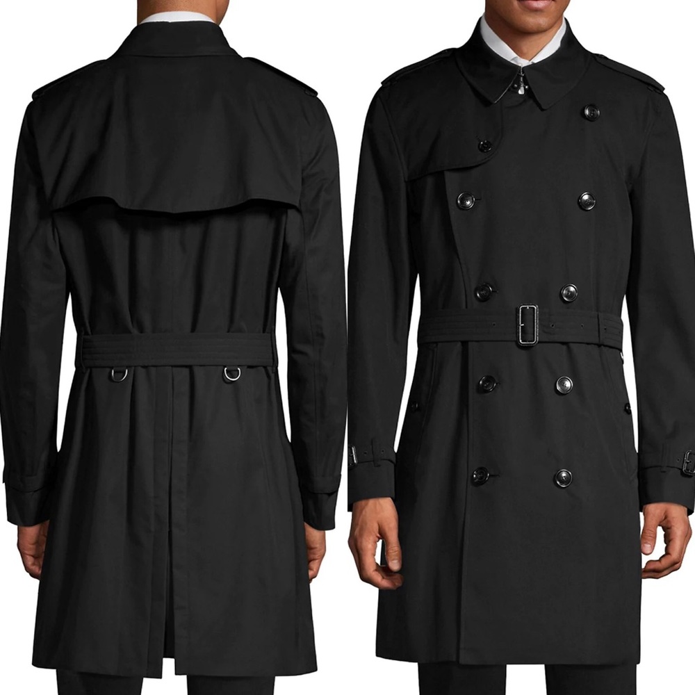 Midlength Burberry Kensington Heritage Trench Coat